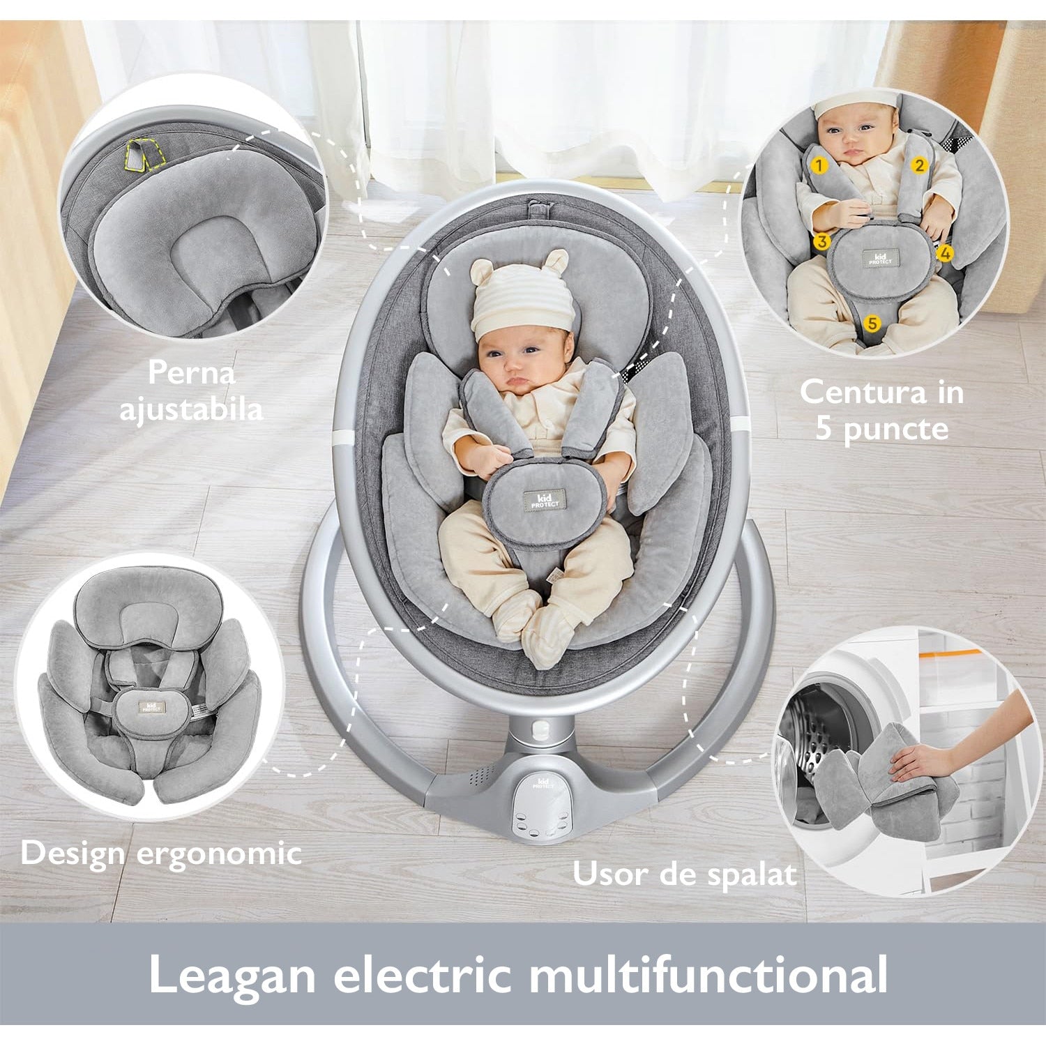Leagan Electric Bebelusi KidProtect Baby Bliss Leagan Electric Bebelusi KidProtect Baby Bliss